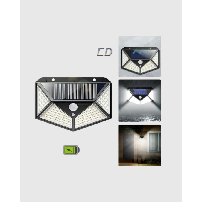 CEYLAN ADAM Solar Güçlü 100 LED Bahçe Lambası – Enerji Tasarruflu, Suya Dayanıklı ve Geniş Açılı Işık