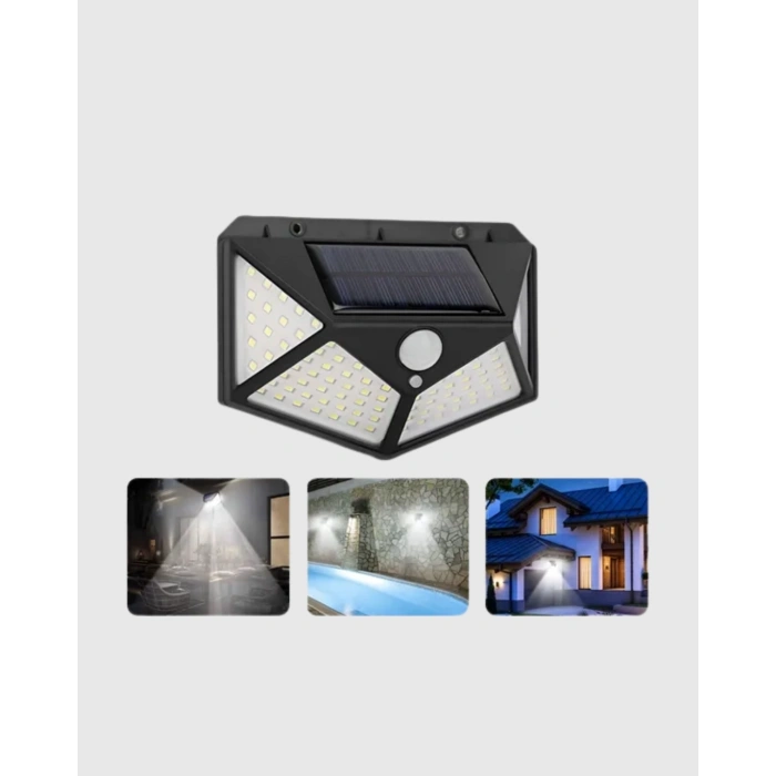 CEYLAN ADAM Solar Güçlü 100 LED Bahçe Lambası – Enerji Tasarruflu, Suya Dayanıklı ve Geniş Açılı Işık