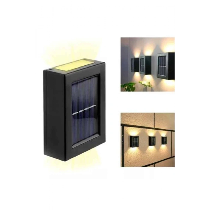 CEYLAN ADAM Solar Güneş Enerjili Çift Taraflı Duvar Lambası Çift Taraflı Duvar Lamba Güneş Enerjili