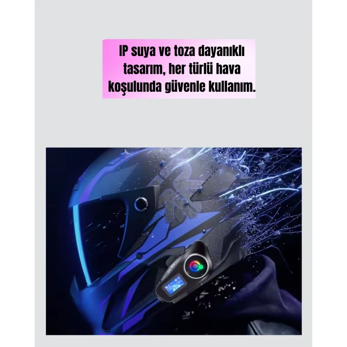 CEYLAN ADAM Su Geçirmez Bluetooth 5.3 Kask Kulaklığı 1000mAh Bataryalı