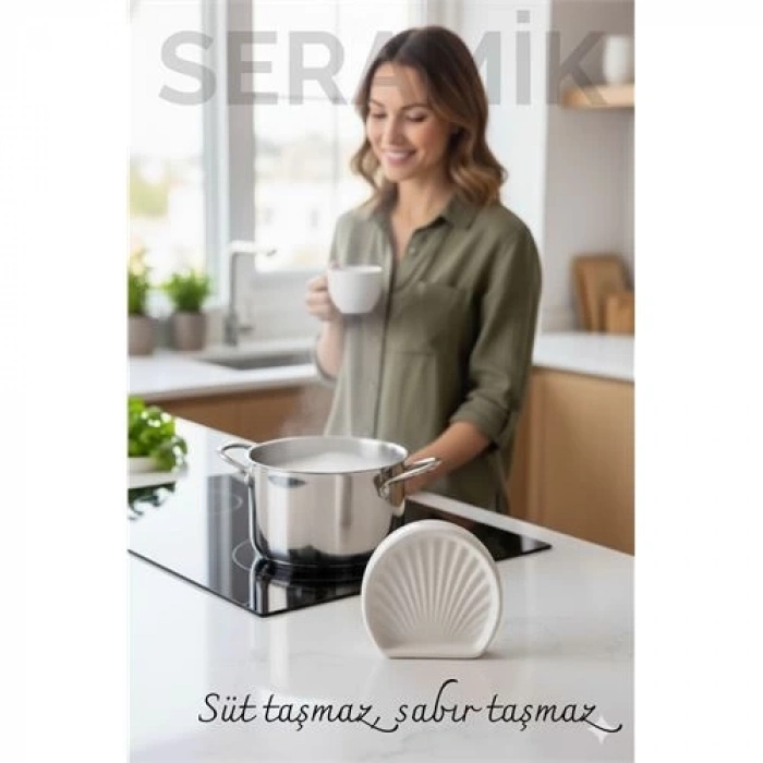 CEYLAN ADAM Süt Taşırmaz Seramik – Seramik Süt Taşı - Kaynamayı Önleyen Akıllı Mutfak Yardımcısı