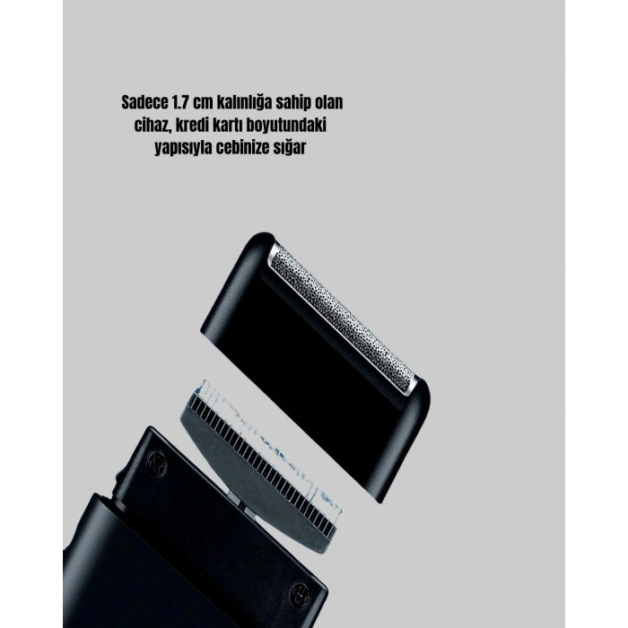 CEYLAN ADAM Taşınabilir Elektrikli Tıraş Makinesi USB Şarjlı 5W Motor ve 0.3 mm Hassas Kesim