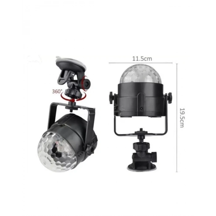 CEYLAN ADAM Taşınabilir ve Dayanıklı Plastik Kristal LED Disko Işığı