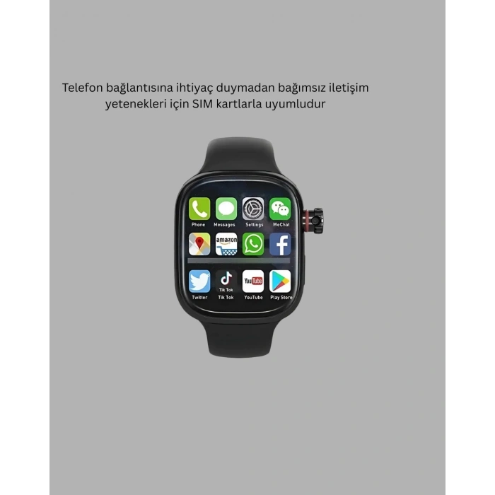 CEYLAN ADAM Telefon Bağımsız SIM Kartlı Akıllı Saat Nabız Ölçerli