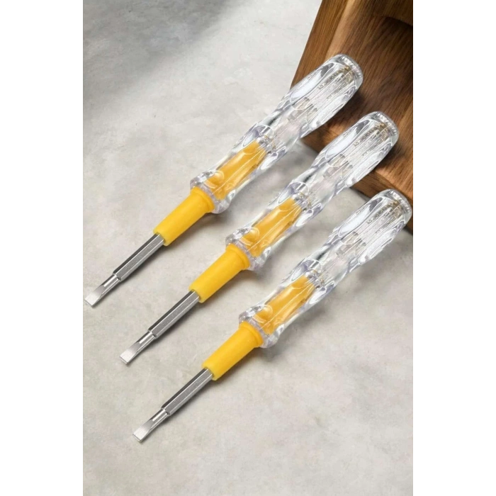 CEYLAN ADAM Test Cihazı Kontrol Kalemi Çift Başlıklı Şeffaf Elektrik Testi