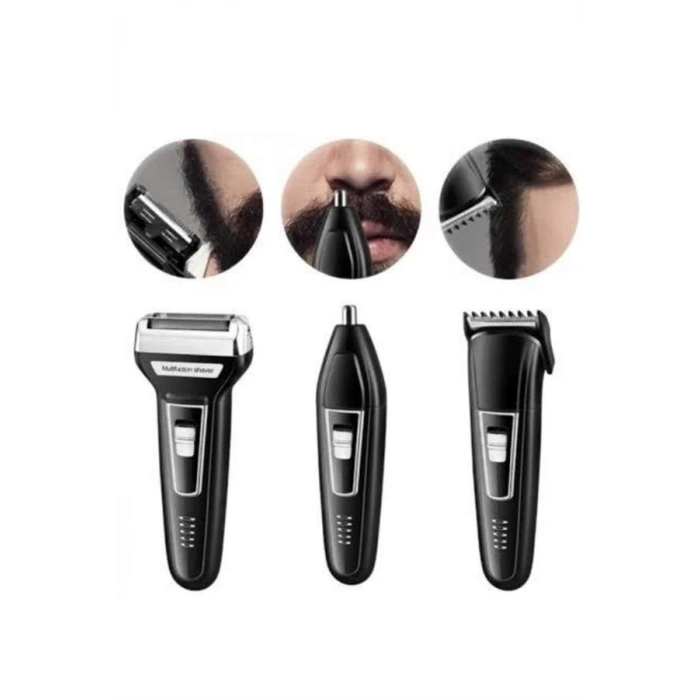 CEYLAN ADAM Tıraş Makinesi 3 Başlıklı T Başlıklı Hassas Ciltlere Özel Saç Sakal Vücut Kulak ve Burun