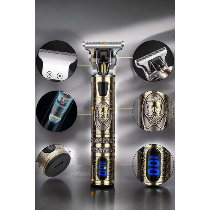 CEYLAN ADAM Tıraş Makinesi Çizik Tıraş Paslanmaz Çelik Uzun Ömürlü Şarjlı