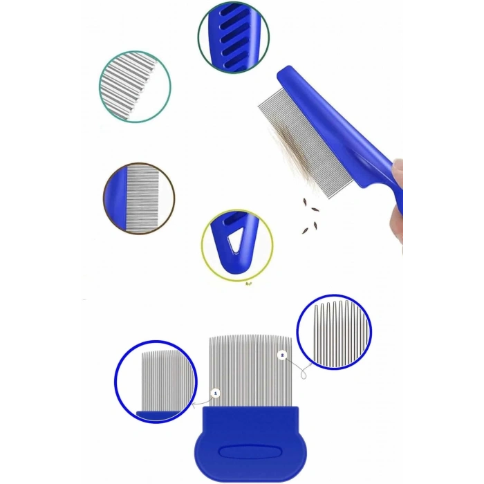 CEYLAN ADAM Tüy Fırçası Bit Tarağı Seti Evcil Hayvan Tüy Toplayıcı Bit Pire Önleyici Tarak