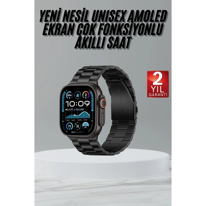 CEYLAN ADAM Ultra 3 Kordonlu Amoled Ekran Akıllı Saat Çok Fonksiyonlu Uyku ve Sağlık Takibi