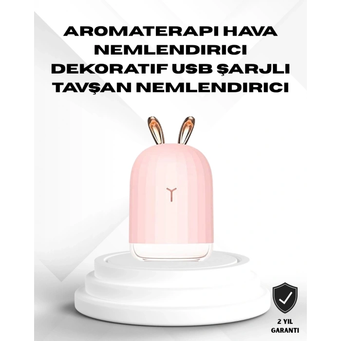CEYLAN ADAM Ultrasonik Hava Nemlendirici 200 ml Aroma Difüzör LED Işıklı Sessiz