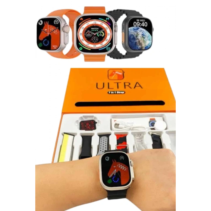 CEYLAN ADAM Unısex 7 Kordonlu Çok Fonksiyonlu Nabız Ölçer Uyku ve Sağlık Takibi