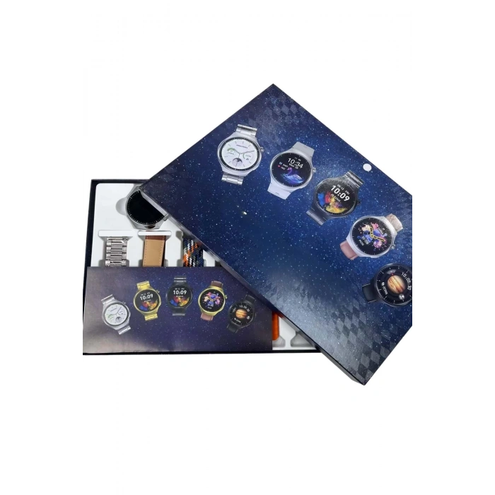 CEYLAN ADAM Unısex Yuvarlak Ekranlı 7 Kordonlu Akıllı Saat GPS Destekli Çoklu Kordon Seçeneği