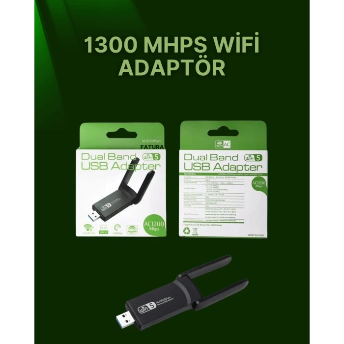 CEYLAN ADAM USB 3.0 Wireless Adaptör – 2.4GHz & 5GHz Destekli