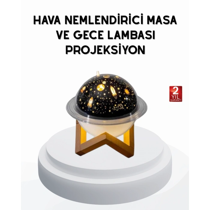 CEYLAN ADAM USB Mini Hava Nemlendirici ve Projeksiyon Lamba – Taşınabilir, Sessiz, Dekoratif Aromaterapi Cihazı