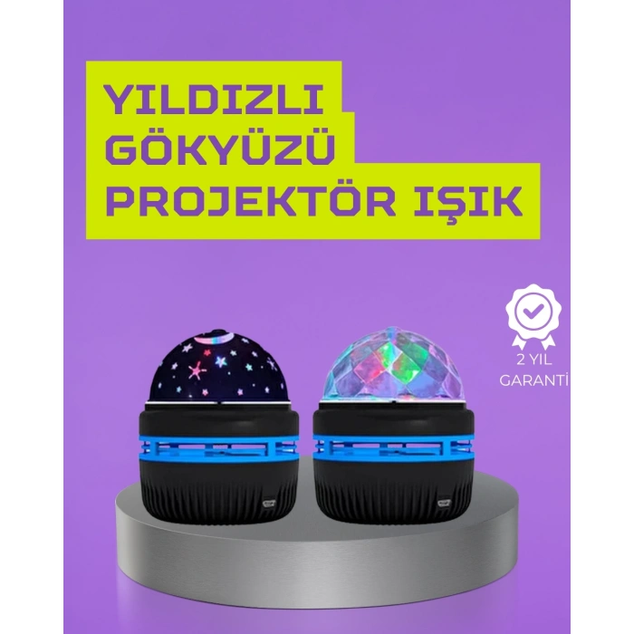 CEYLAN ADAM USB’li Yıldız Projektör Lamba – Döner Galaxy Işık Şovu, Çocuk ve Yetişkin Uyku Lambası