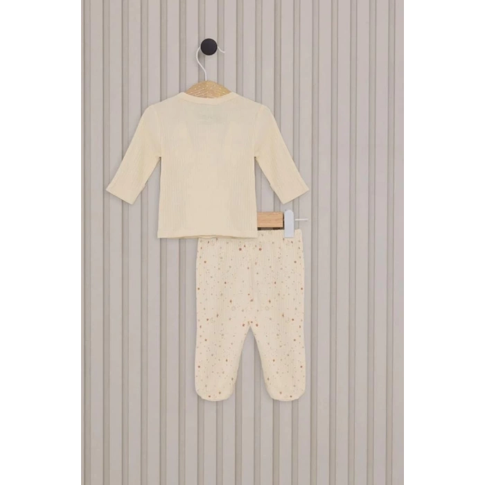 CEYLAN ADAM   U.S.Polo Kız Bebek 5Li Zıbın Seti USB2107 Krem