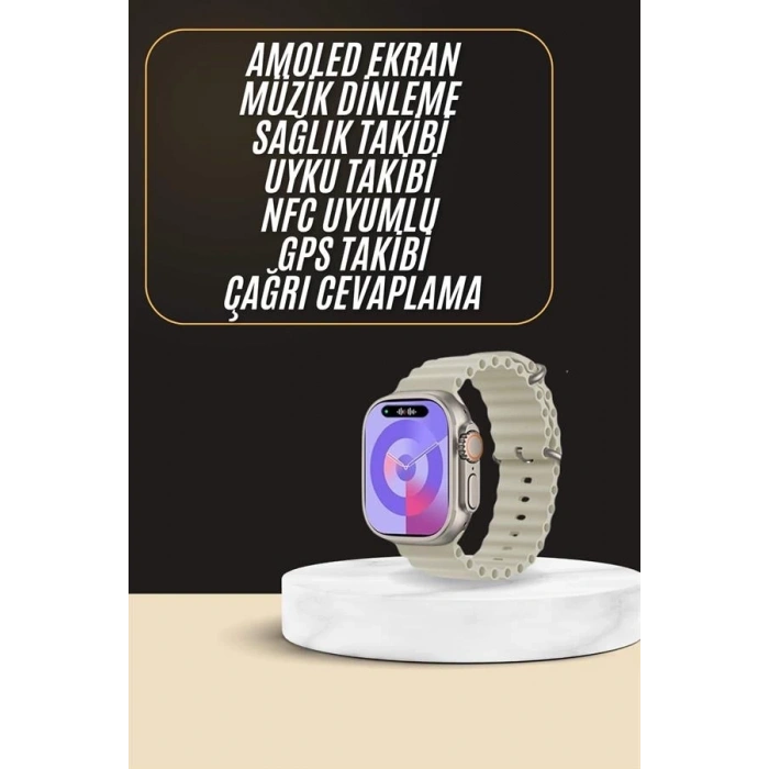 CEYLAN ADAM Uyku ve Sağlık Takibi Yapabilen GPS Uyumlu Plastik Kordonlu Akıllı Saat