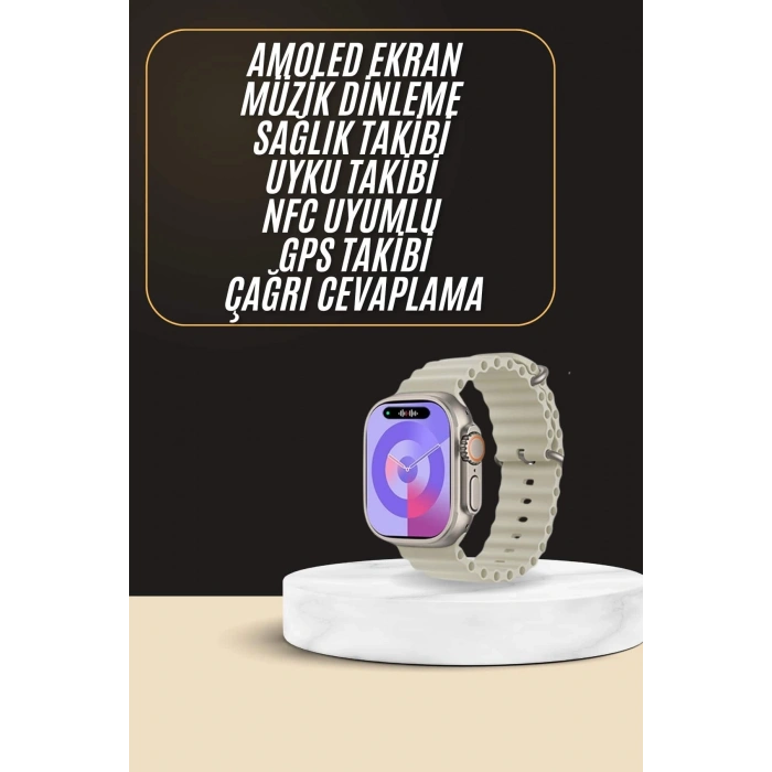 CEYLAN ADAM Uyku ve Sağlık Takibi Yapabilen GPS Uyumlu Plastik Kordonlu Akıllı Saat