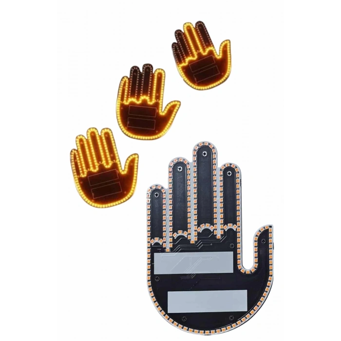 CEYLAN ADAM Uzaktan Kumandalı Araba Parmak Hareketi Işığı Parmak Işığı LED Araba Arka Pencere