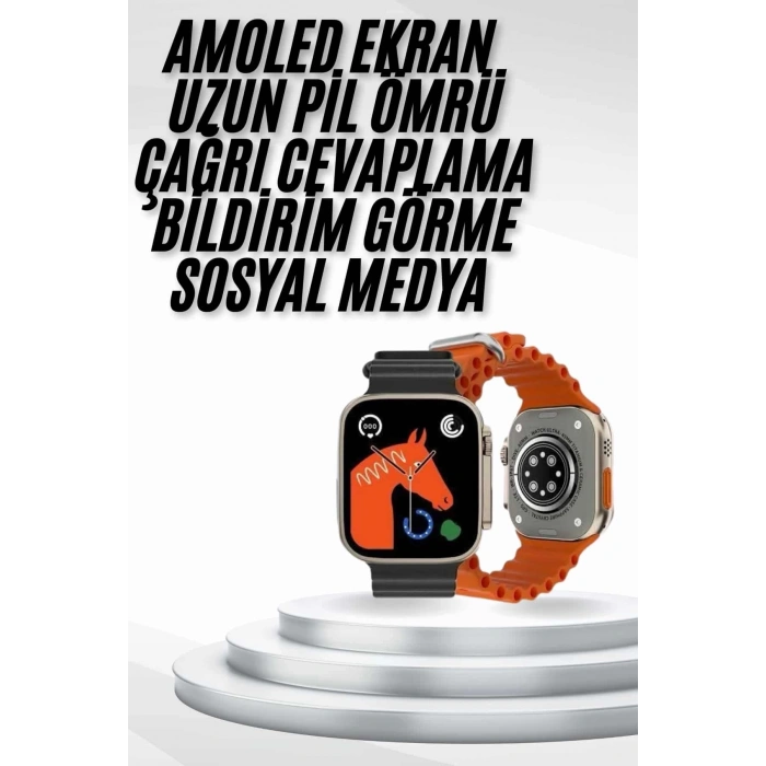 CEYLAN ADAM Yeni Nesil Akıllı Saat Müzik Dinleme Bildirim Görme Sesli Asistan Desteği