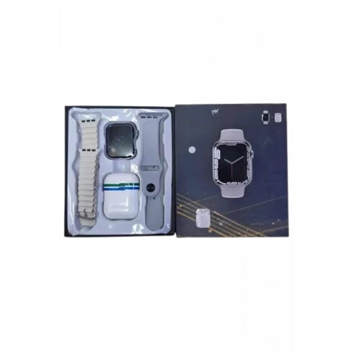 CEYLAN ADAM Yeni Nesil Akıllı Saat Ve Kulaklık Seti Gümüş Kasa Zarif Tasarım Çok Fonksiyonlu