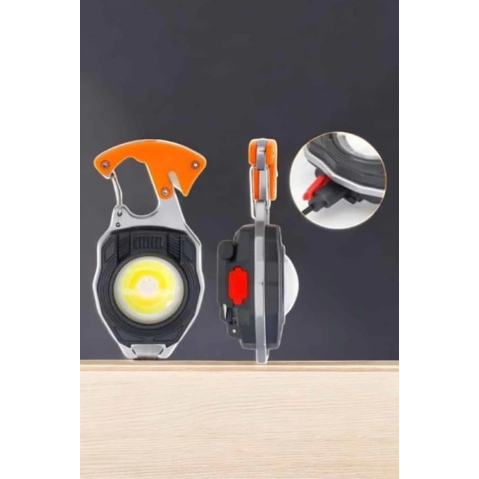 CEYLAN ADAM yeni nesil Kamp Feneri Çok Fonksiyonlu Fener Anahtarlık Usb Çakmaklı Cam Kırıcı Kemer Kesici Açacak