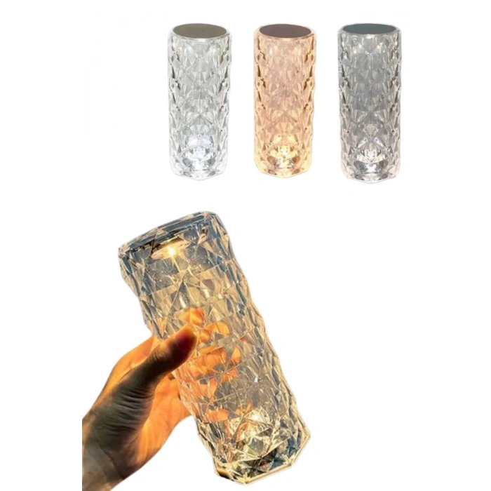 CEYLAN ADAM Yeni Nesil Modern Kristal Masa ve Gece Lambası Dokunmatik Renk Değiştirebilen