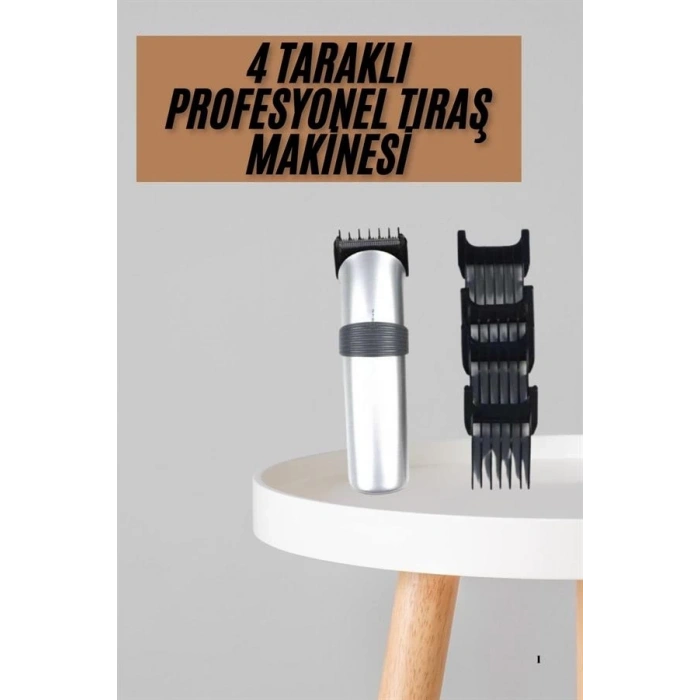 CEYLAN ADAM Yeni Nesil Profesyonel Şarjlı Saç Sakal Tıraş Makinesi Ayarlanabilir 4 Taraklı