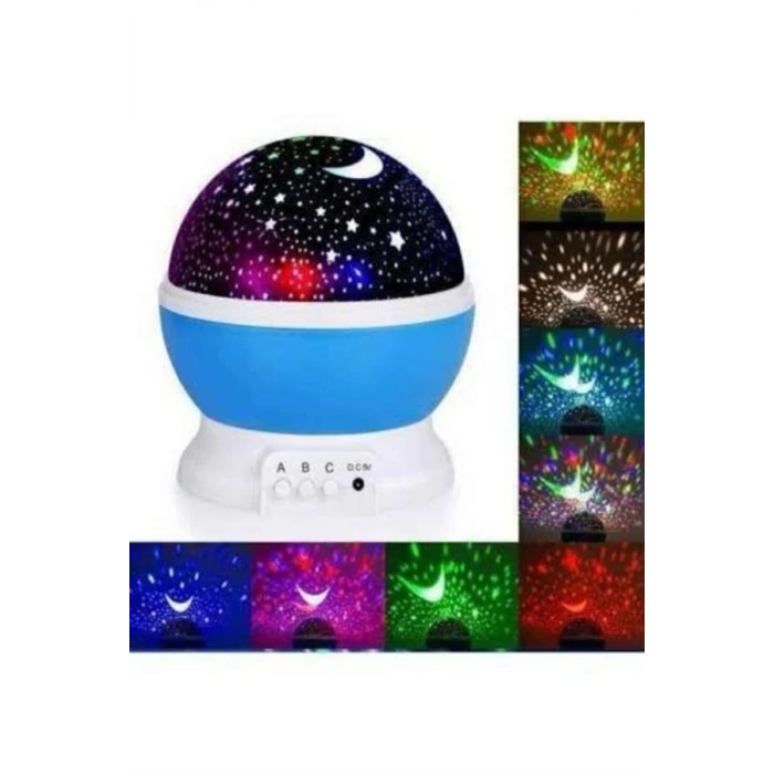 CEYLAN ADAM Yıldız Görünümlü Gece Lambası Renkli Masa Lambası Gökyüzü Projeksiyon