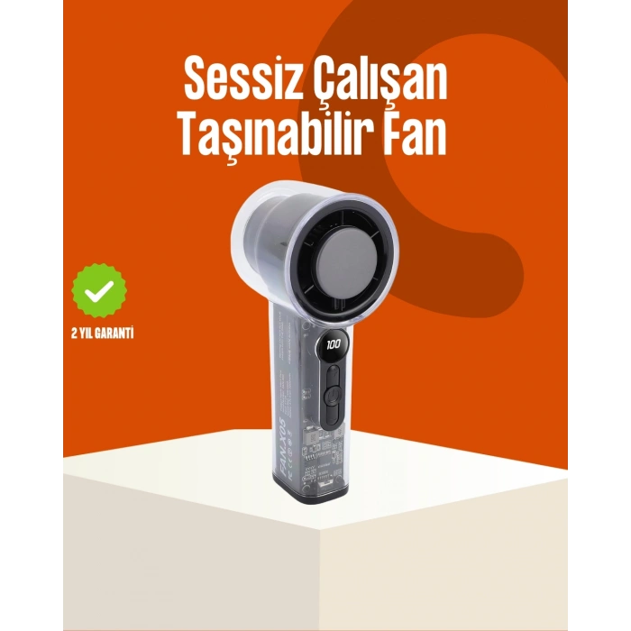 CEYLAN ADAM Yüksek Hızlı Şarjlı Fan | Kamp, Ofis ve Açık Hava İçin İdeal