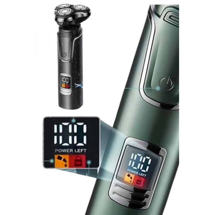 CEYLAN ADAM Yüksek Performanslı 3 Başlıklı Profesyonel Şarjlı Islak ve Kuru Kullanıma Uygun