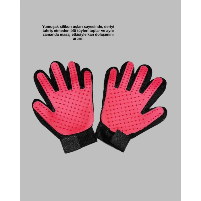 CEYLAN ADAM Yumuşak Silikonlu Kedi ve Köpek Tüy Toplama Eldiveni – Masaj Etkili Tüy Dökülme Önleyici