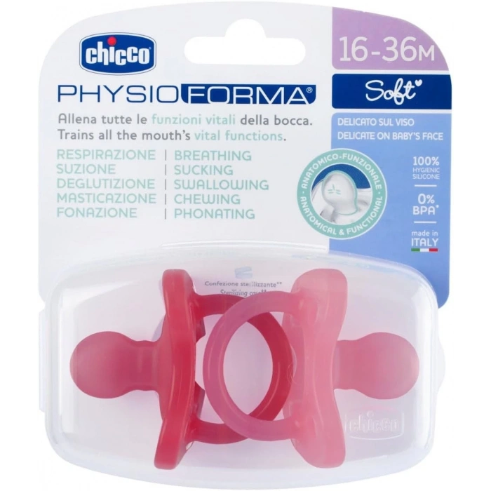 Chicco PhysioForma Soft 2li Silikon Emzik 16-36 Ay Kız
