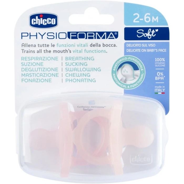 Chicco PhysioForma Soft 2li Silikon Emzik 2-6 Ay Kız