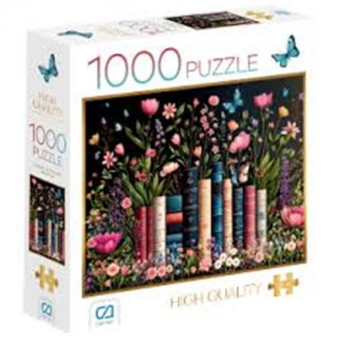 Çiçekler Ve Kitaplar Puzzle 1000