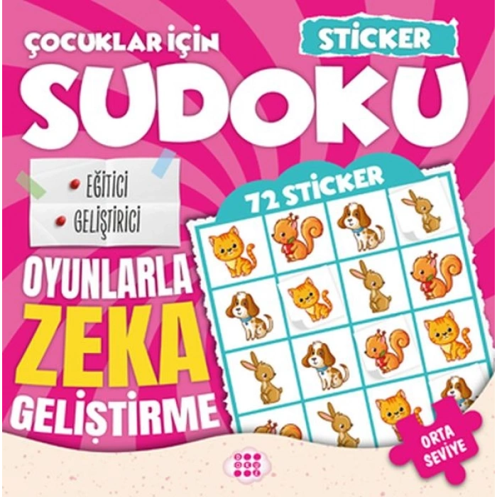 Çocuklar için Sudoku - Sticker Hediyeli Orta Seviye 1