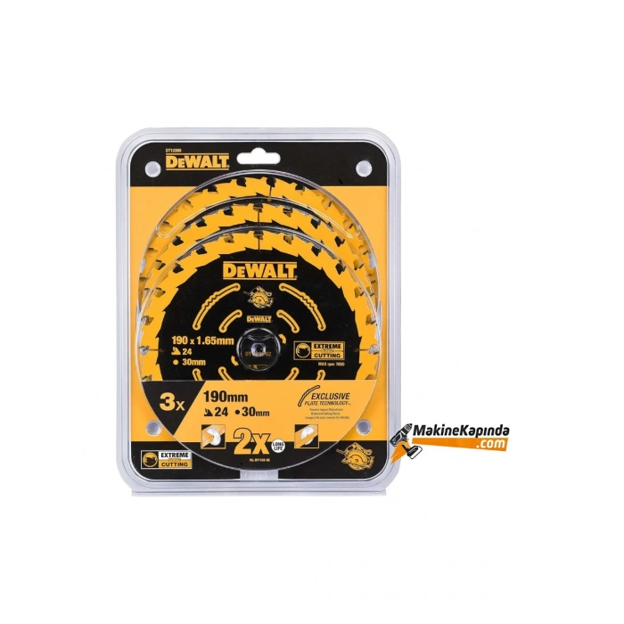 Dewalt DT10399 190 mm 3 Parça Daire Testere Bıçağı