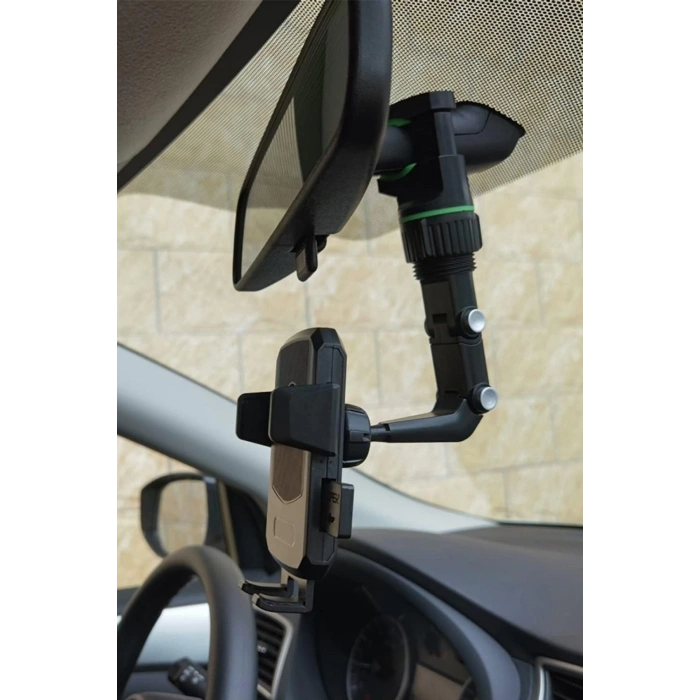 Dikiz Aynasına Takılabilen Eklemli Telefon Tutucu Aparat