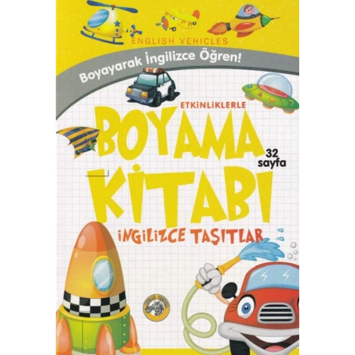 Etkinliklerle Boyama Kitabı İngilizce Taşıtlar