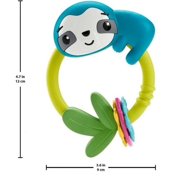 Fisher Price Eğlenceli Dostlar Çıngıraklı Dişlik - Makaralı Tembel Hayvan HJW11-HKD70
