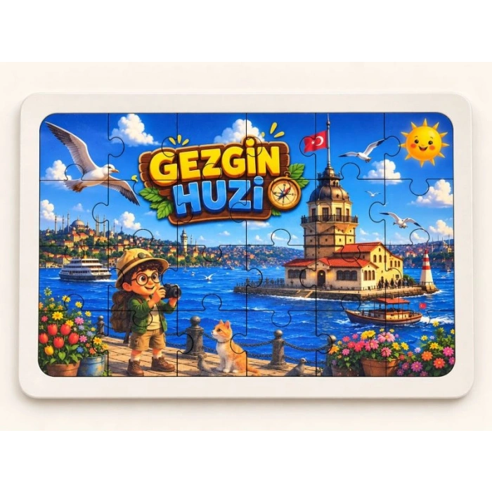 Gezgin Huzi - 24 Parça Ahşap Puzzle