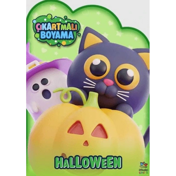 Halloween Zamanı - Çıkartmalı Boyama Kitabı