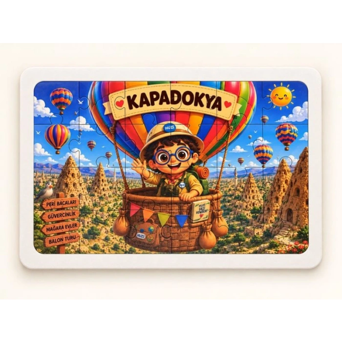Kapadokya Huzi - 24 Parça Ahşap Puzzle