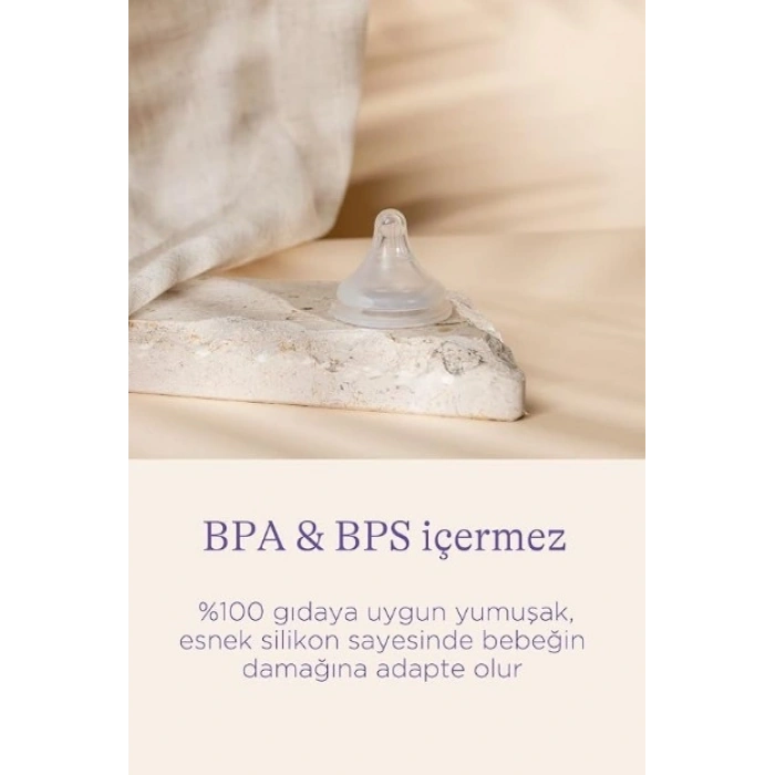 Lansinoh Natural Wave Biberon ve Biberon Emziği 160 ml
