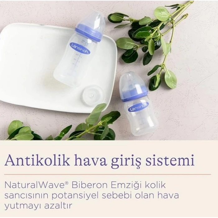 Lansinoh Natural Wave Biberon ve Biberon Emziği 240 ml