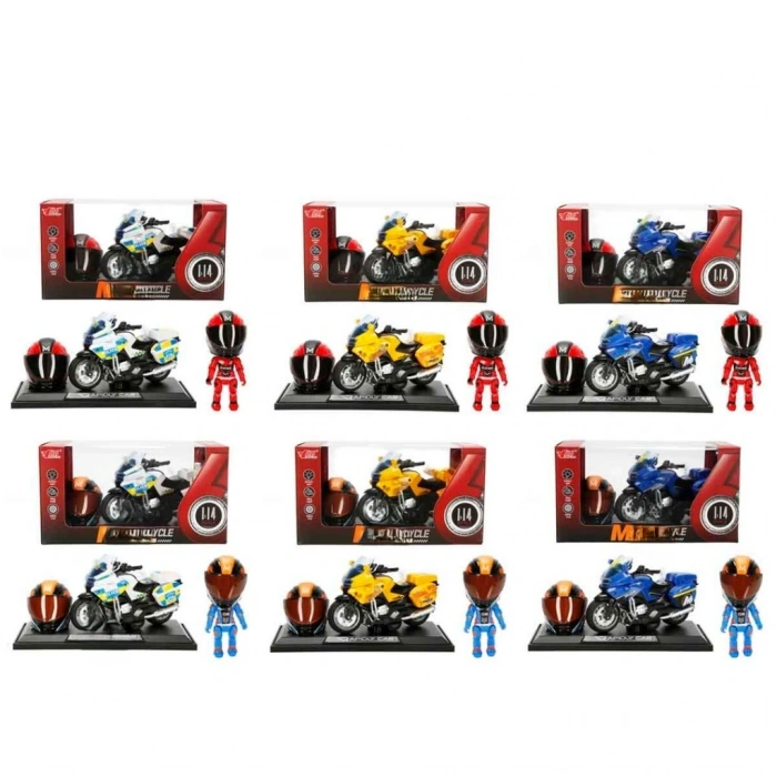 Mey İthalat® 1:14 Sesli ve Işıklı  Çek Bırak Motosiklet