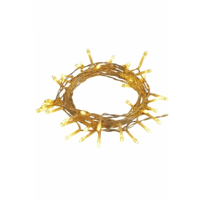 Mey İthalat® 10 Metre Günışığı Led Işık Fişli Dekoratif Sarı Ton Aydınlatma 3 Modlu Led Şerit