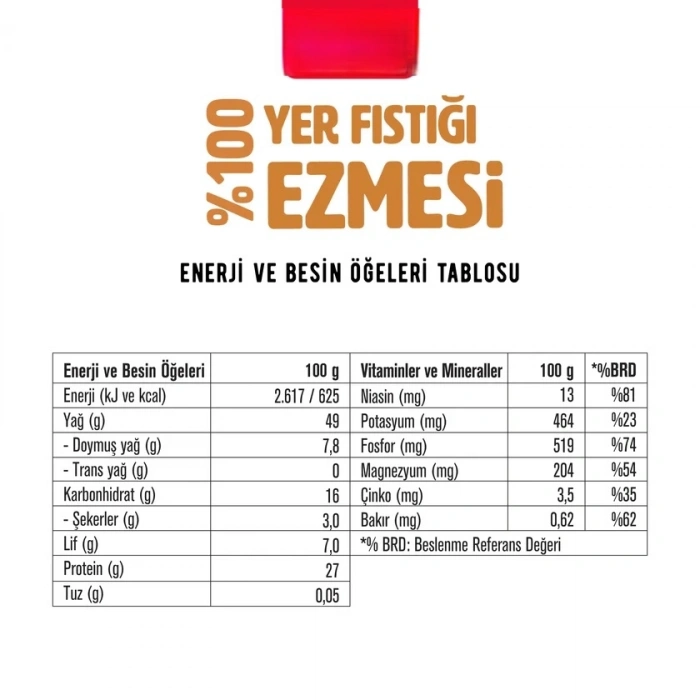 Mey İthalat® %100 Yer Fıstığı Ezmesi 315 Gr