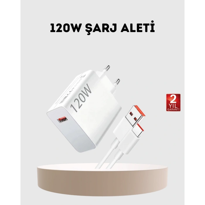 Mey İthalat® 120W USB-C Şarj Adaptörü Süper Hızlı Şarj Güç Kaynağı Seti