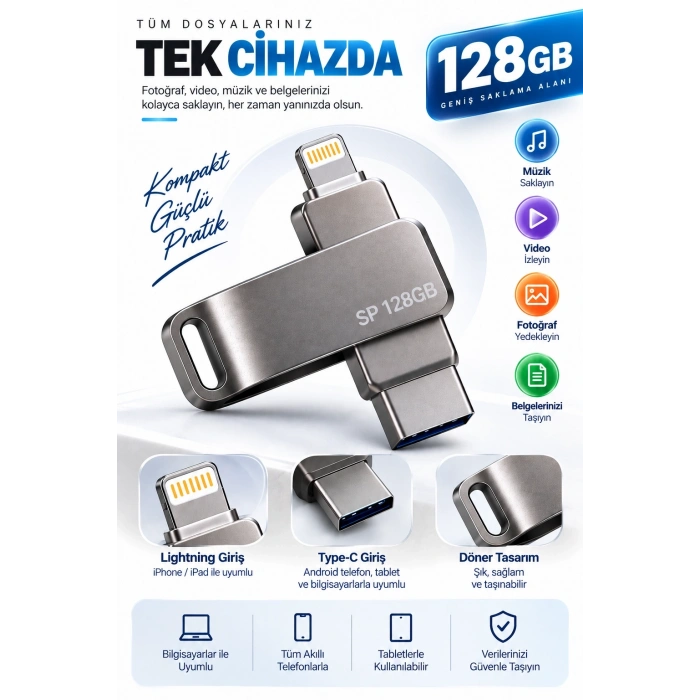 Mey İthalat® 128 GB FLASH BELLEK